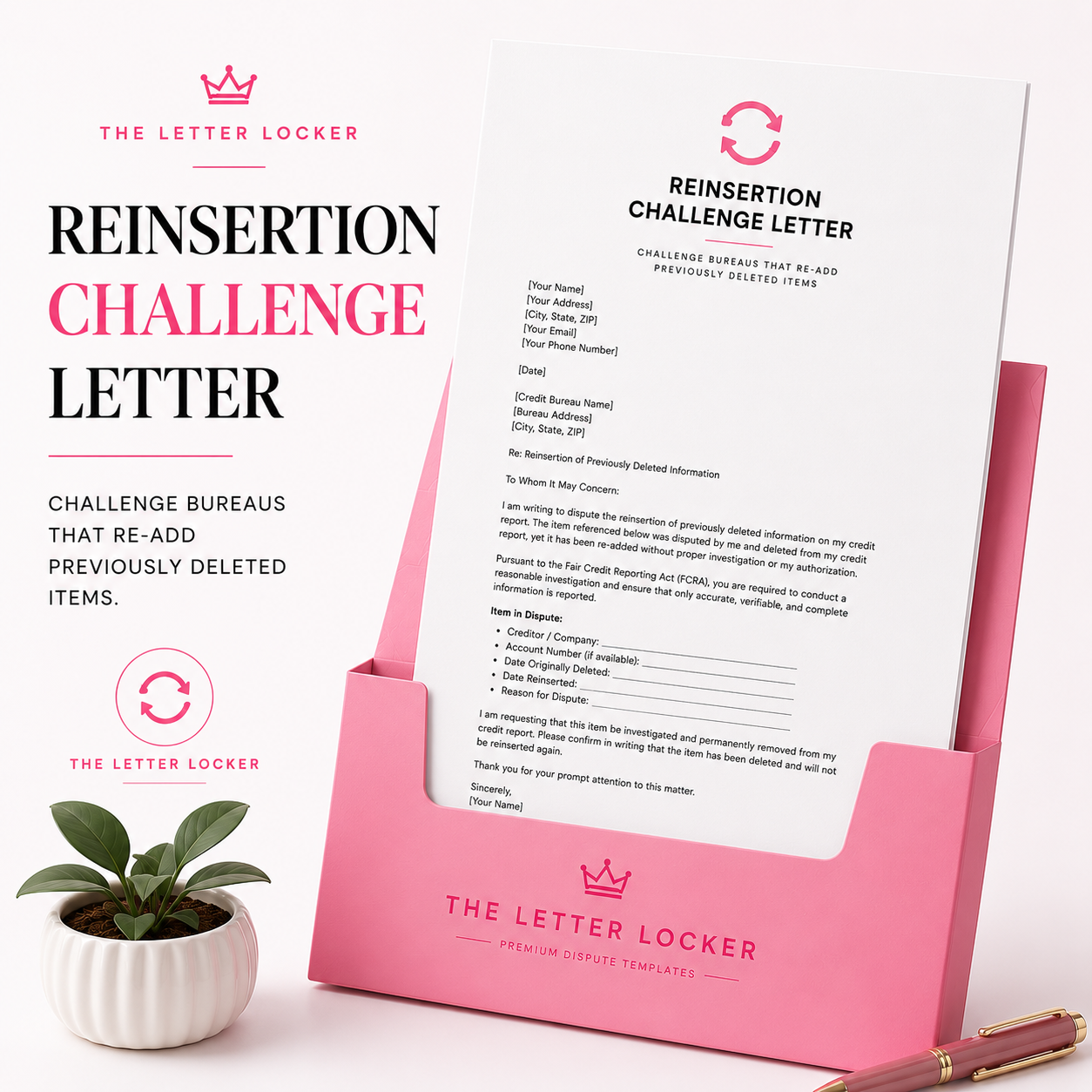 Reinsertion Challenge Letter