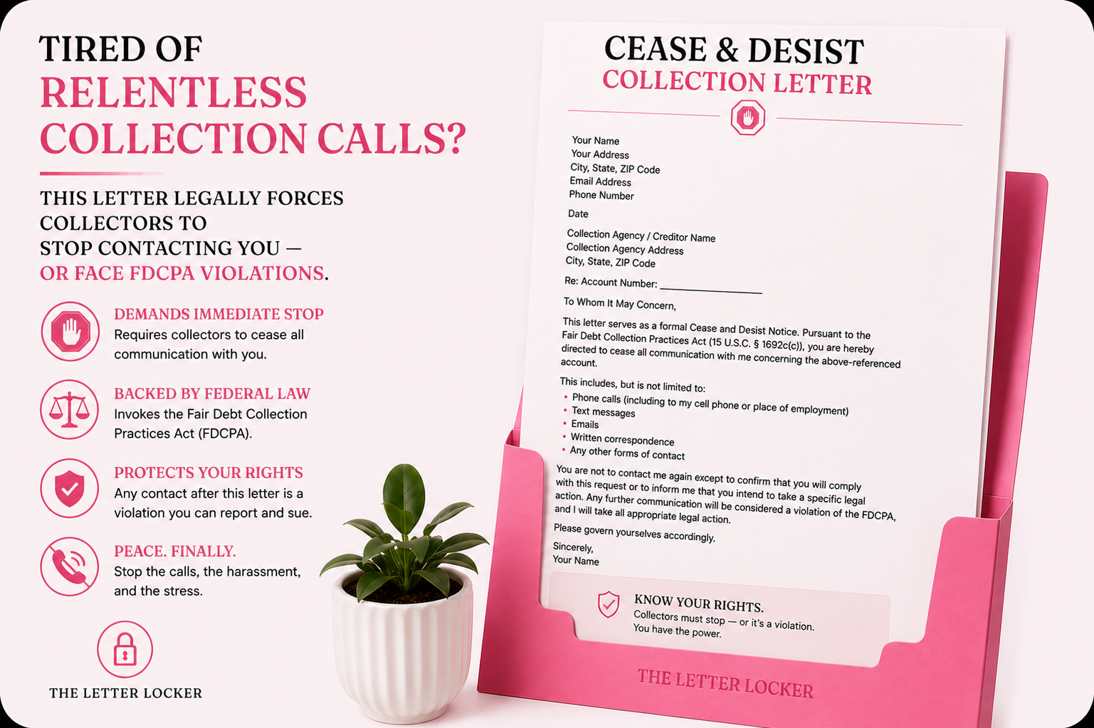 Cease & Desist Collection Letter