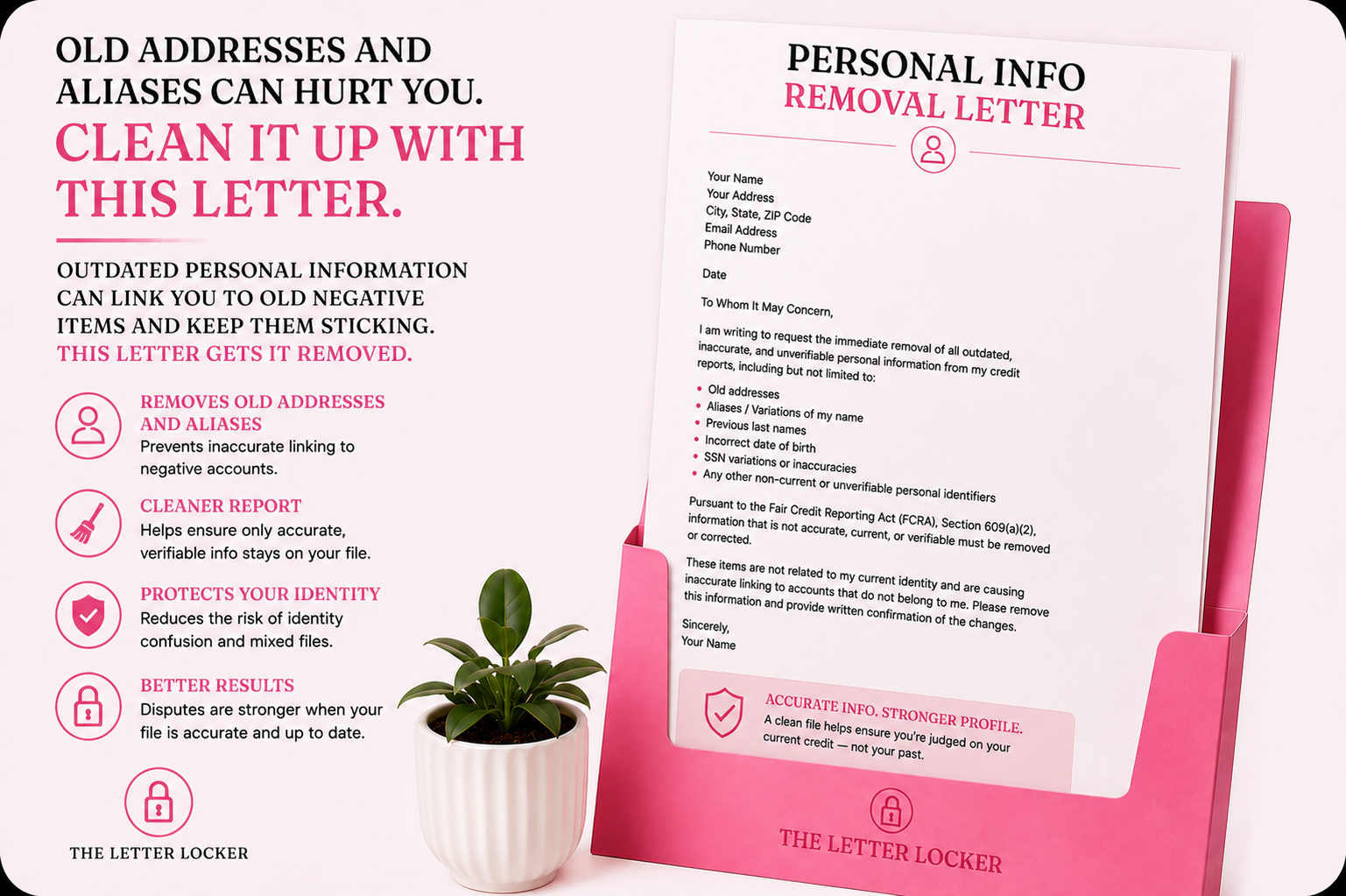 Personal Info Removal Letter